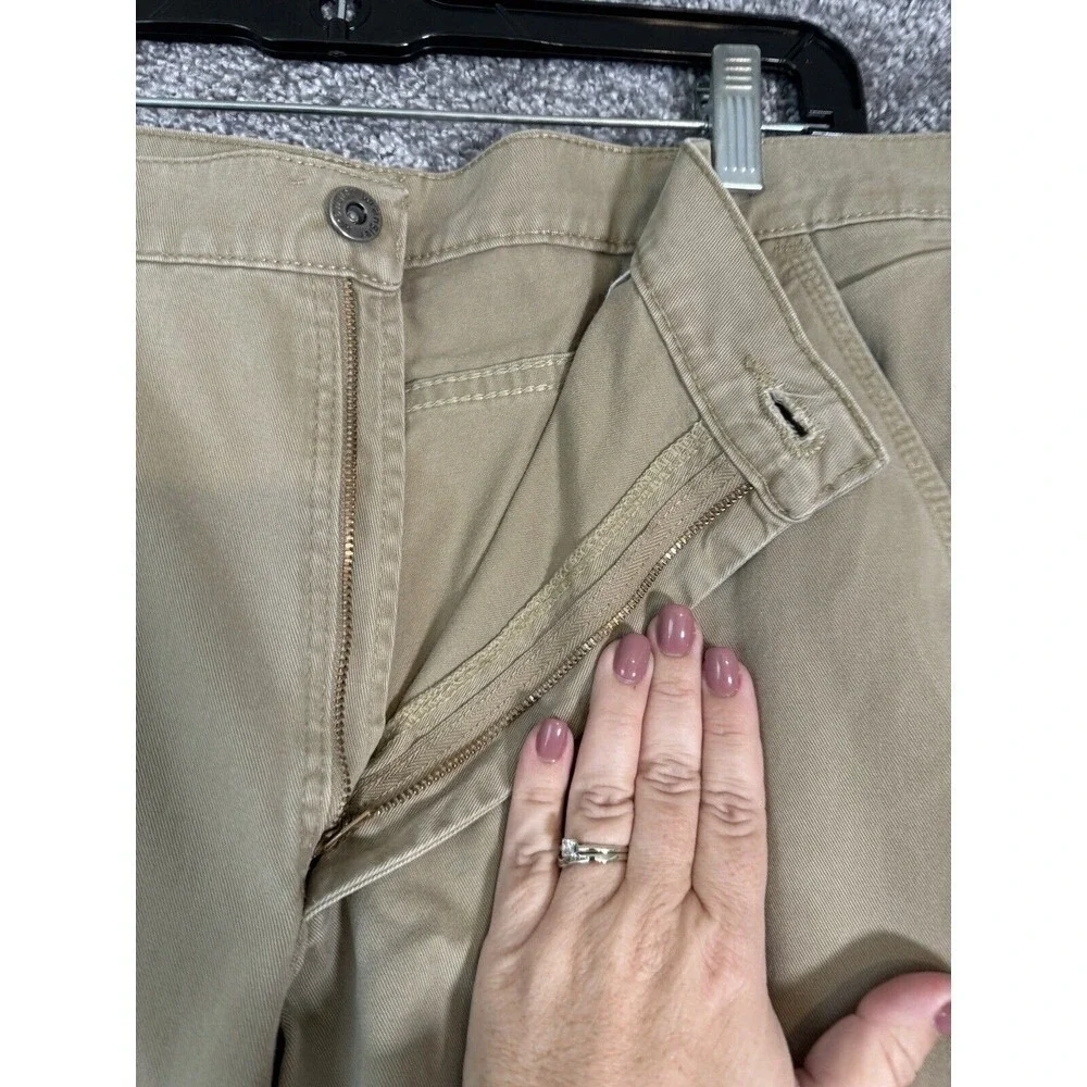 Vtg Wrangler Cargo Khaki Pants Relaxed Fit Canvas Mens 36x30 Workwear Y2k Chore